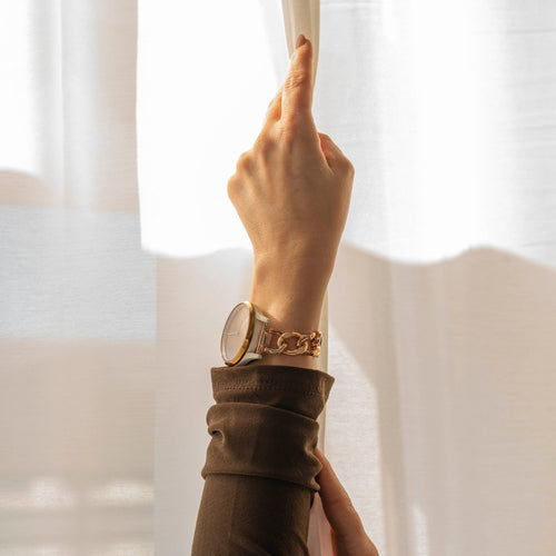 Samsung Galaxy Watch 6 Classic 43mm Steel Chain Strap (Rose Gold)