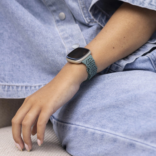 Patterned Silicone Strap, green, lifestyle photo