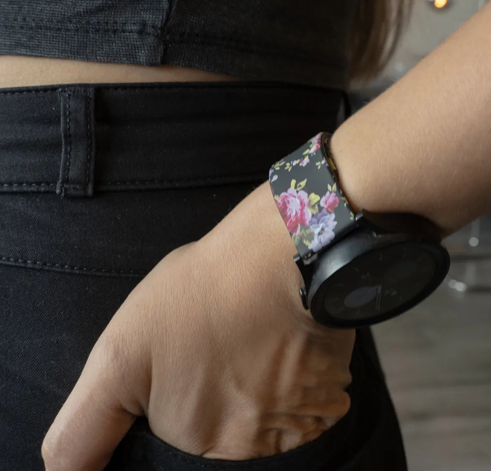 Pink Flower Amazfit Bip U (Pro) Strap
