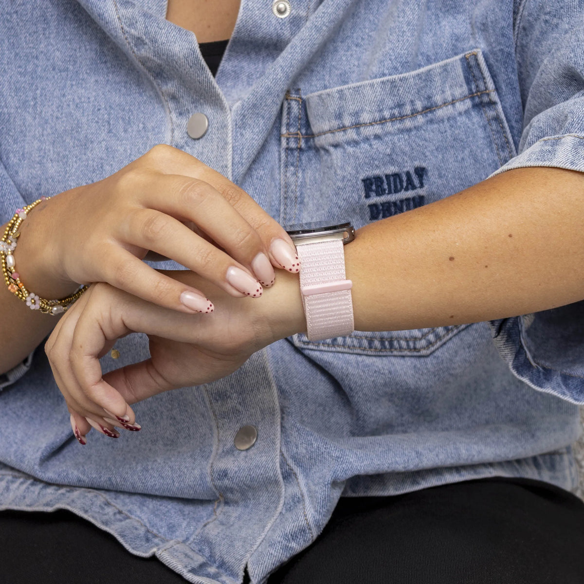 Nylon Strap, light pink, lifestyle photo