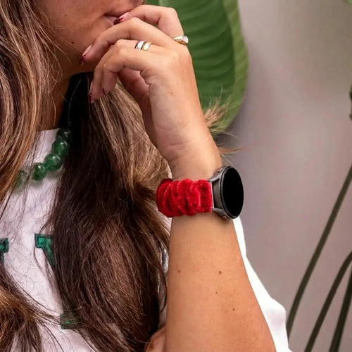 Samsung Galaxy Watch 7 - 40mm Scrunchie Strap (Wine Red)