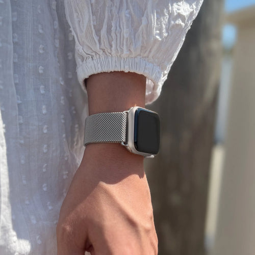 Milanese Strap, silver, lifestyle photo