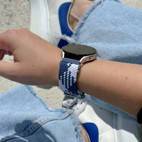 Nylon Adjustable Braided Strap, blue/white, lifestyle photo