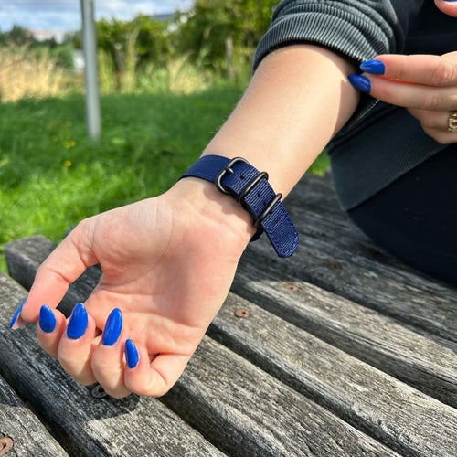 Withings ScanWatch Nova Nylon Buckle Strap (Blue)