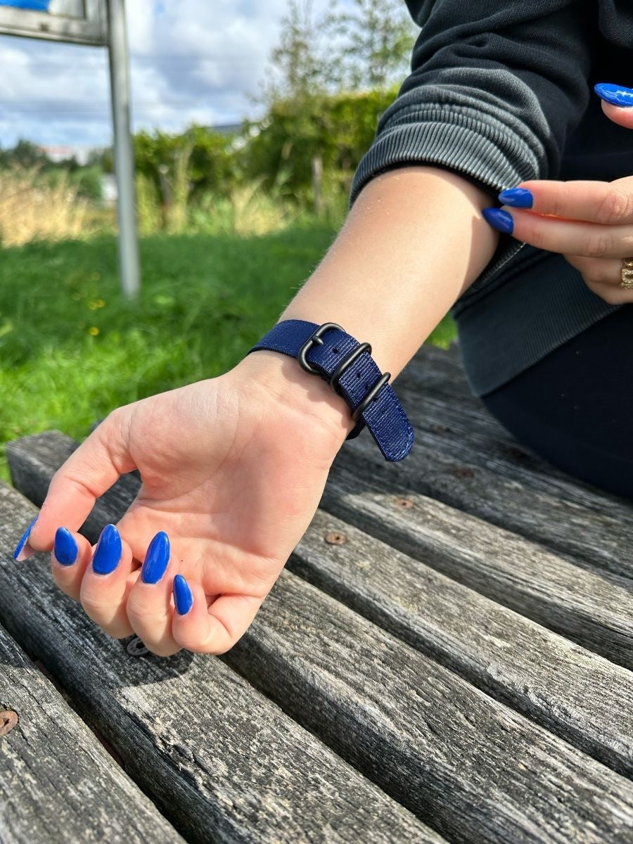 Withings ScanWatch Nova Nylon Buckle Strap (Blue)