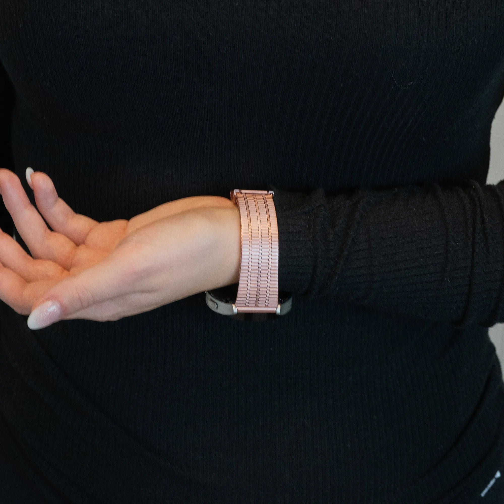 Bandz Actyve Smartwatch 20mm Adjustable Steel Strap (Pink Sand)