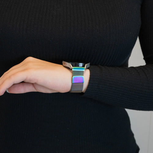 Milanese Loop Strap, rainbow, lifestyle photo