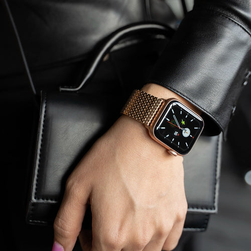 Apple Watch Metal Mesh Strap (Rose Gold)