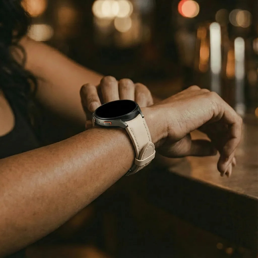 Coros Apex 42mm Slimfit Leather Strap (Milk Tea)