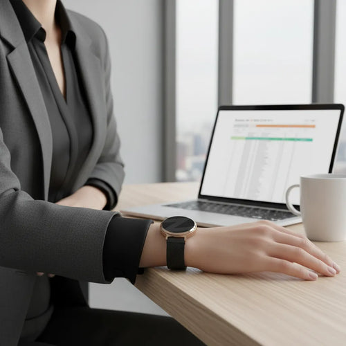 Bandz Pebble Round 2 - 14mm Milanese Loop Strap (Black)