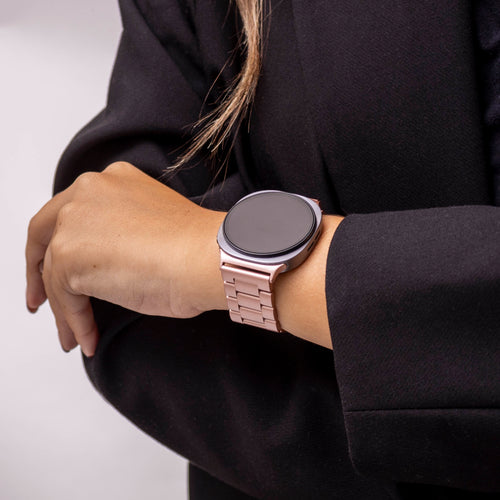 Bandz Samsung Galaxy Watch 8 - 44mm Steel Strap 'Classic' (Pink)