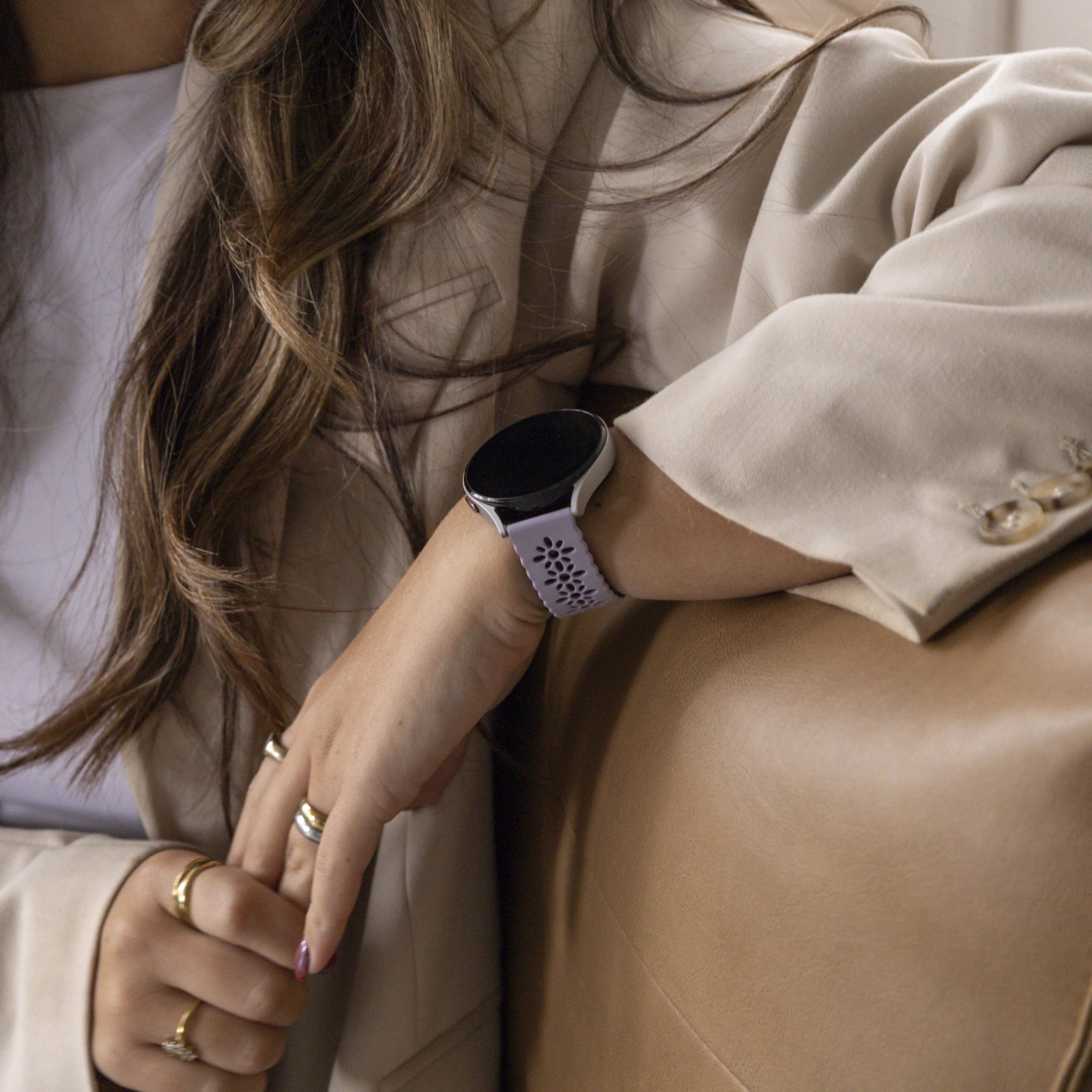 Amazfit GTS 2 Silicone Strap Patterned (Lilac/Purple)