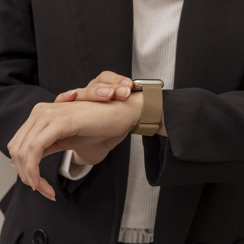 Apple Watch Milanese Loop Strap (Retro Gold)