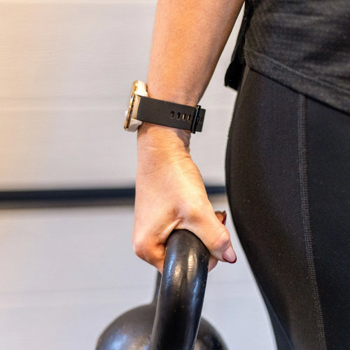 Silicone Sport Strap, black, lifestyle photo