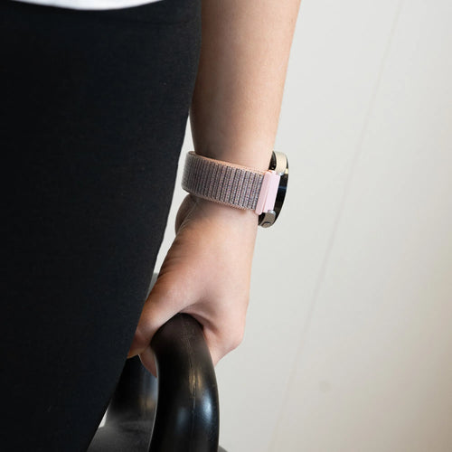 Bandz Oozoo Smartwatch 20mm Nylon Loop Strap (Pink)