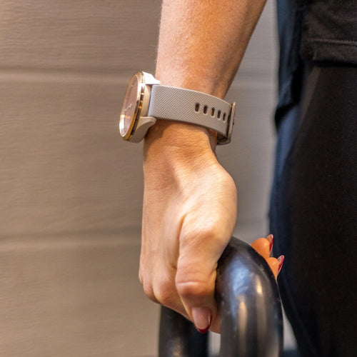 Silicone Sport Strap, grey, lifestyle photo