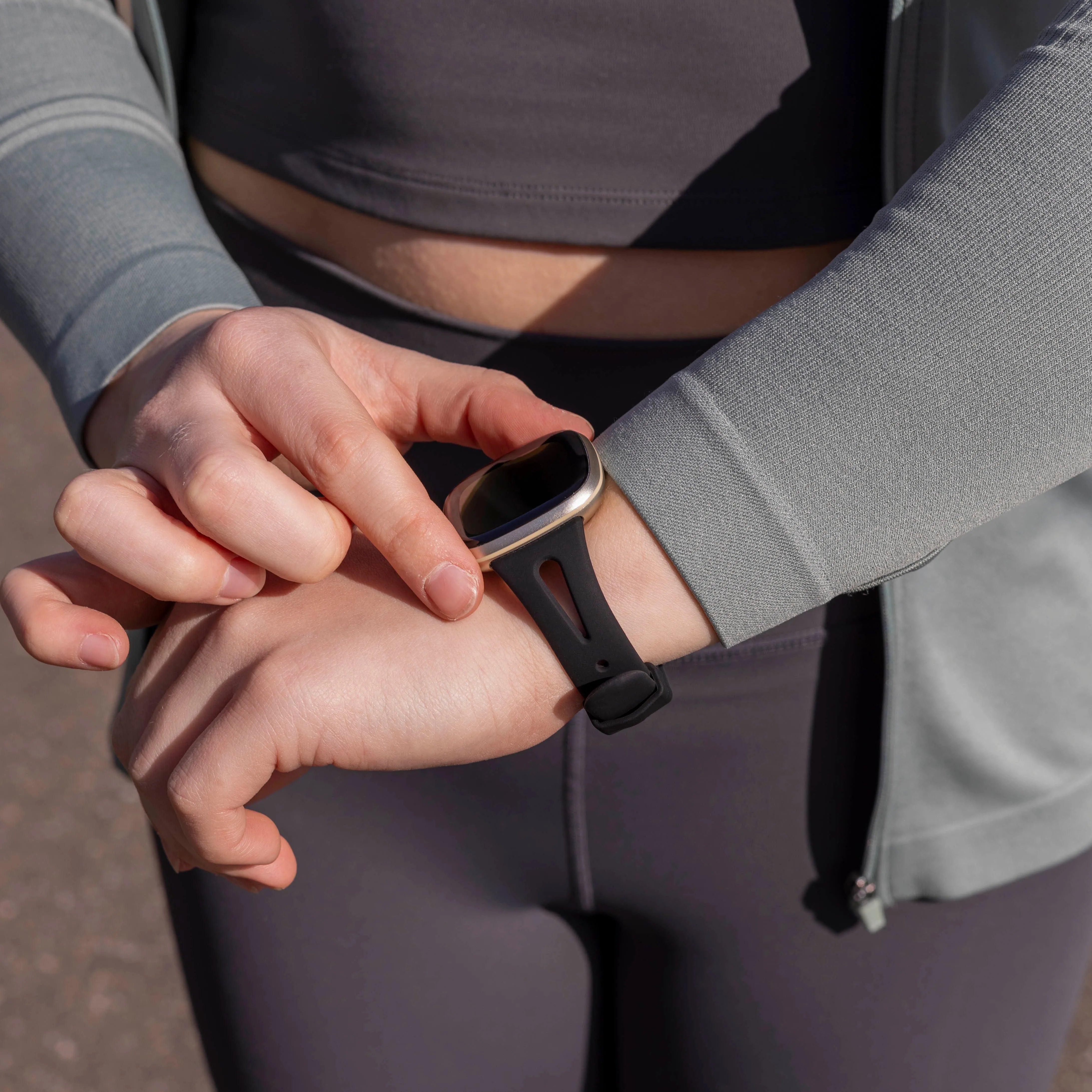 Fitbit Versa 4 Premium Silicone Strap (Black)