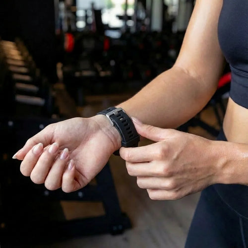 Silicone Strap, black, lifestyle photo