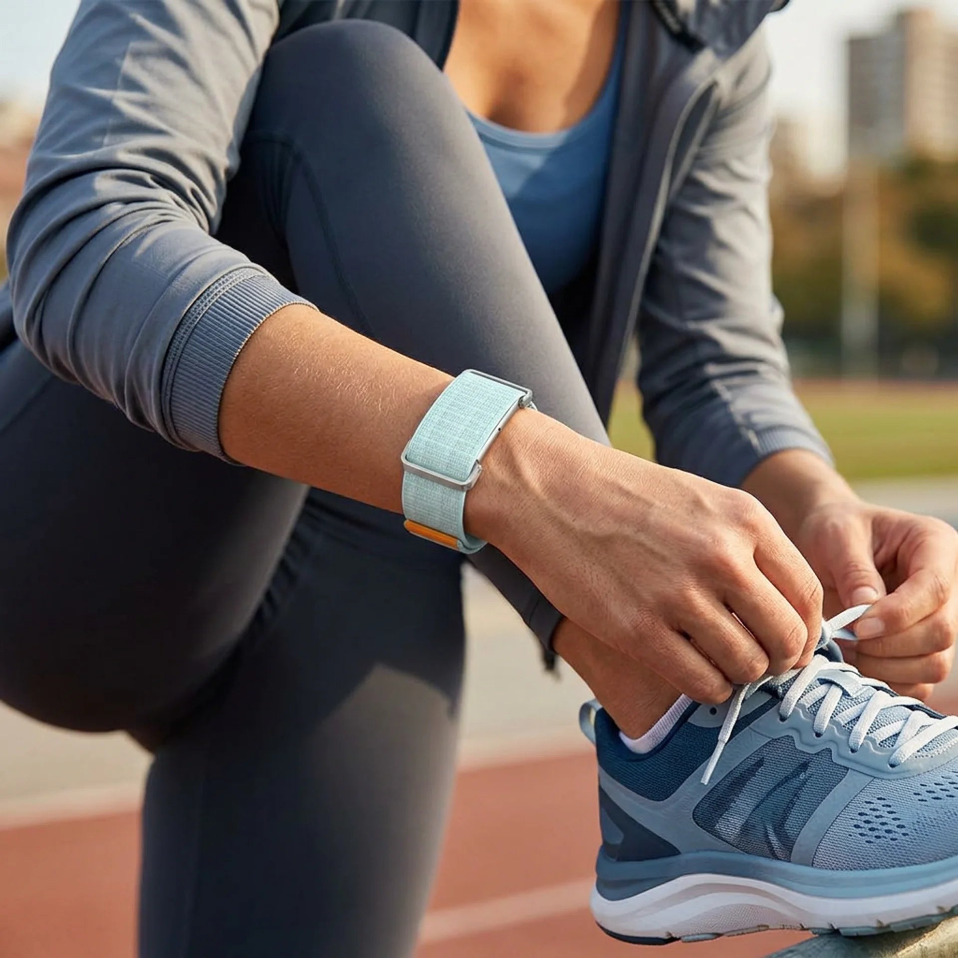 Fitbit Air Nylon Strap with Frame (Light Cyan)