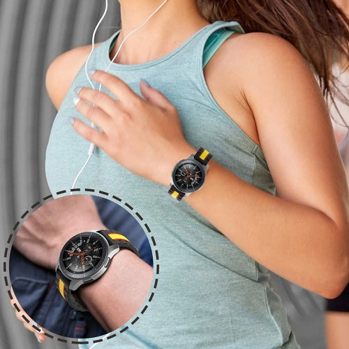 Silicone Special Edition Strap, black/yellow, lifestyle photo