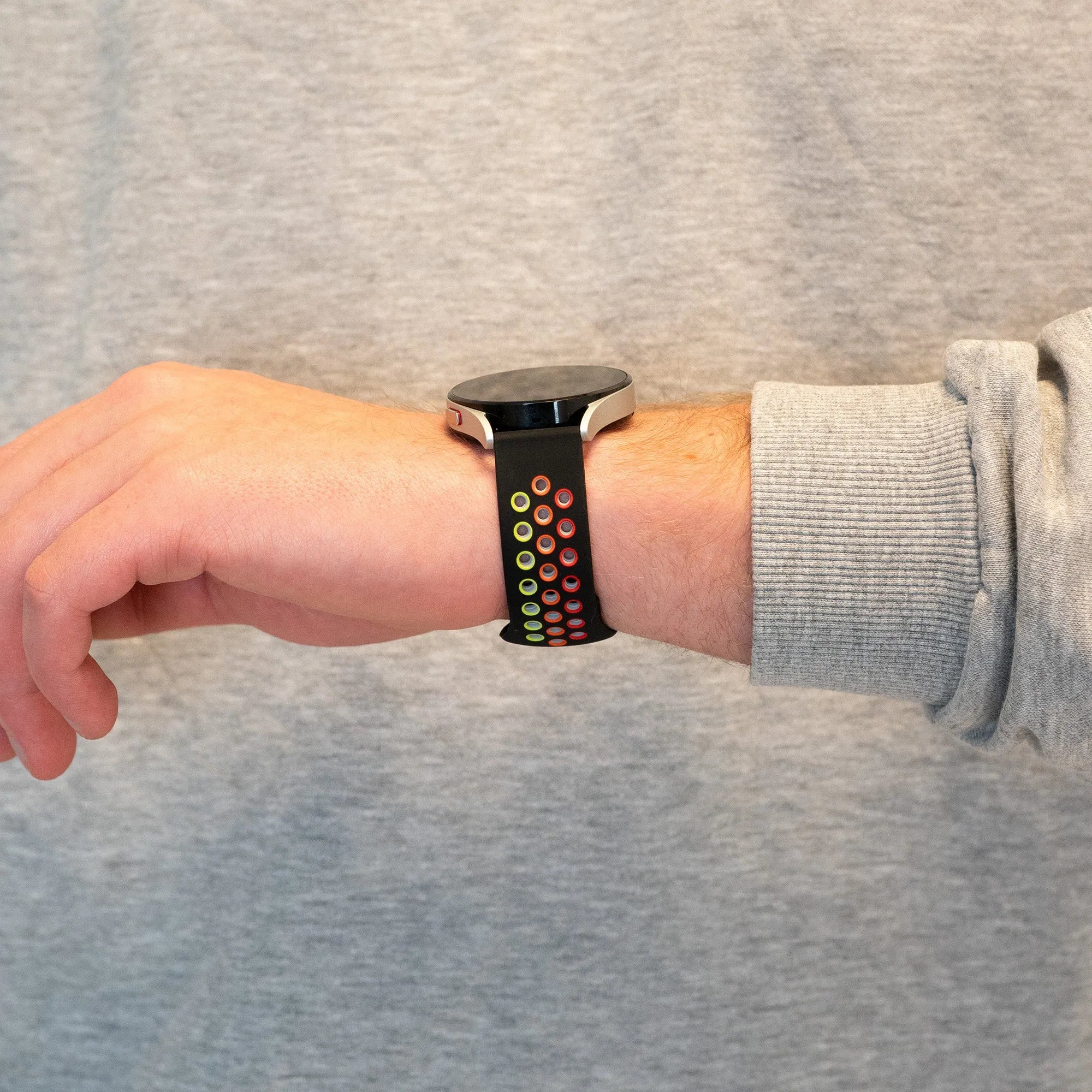 Bandz ICE Smart 3.0 Rectangular 1.78 Sport Strap 'Deluxe' (Black/Rainbow)