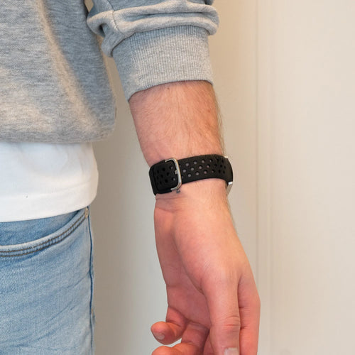 Bandz Oozoo Smartwatch 20mm Sport Strap 'Air' (Black)