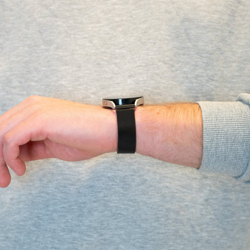 Bandz Garmin Forerunner 570 - 47mm Milanese Loop Strap (Black)