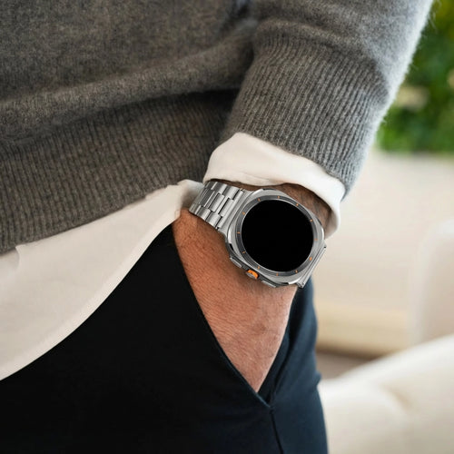 Bandz Samsung Galaxy Watch Ultra 2 Steel Link Strap 'Deluxe' (Silver)