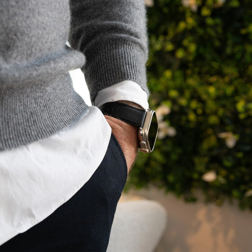 Bandz Apple Watch Leather Strap 'Classic' (Black)