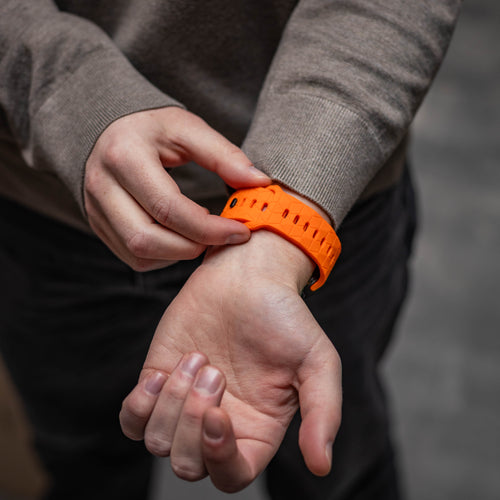 Samsung Galaxy Watch Ultra 2 Silicone Strap Hexagons (Orange)