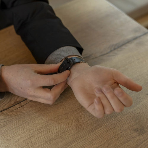 Oppo Watch X2 Stitched Leather Strap (Black)