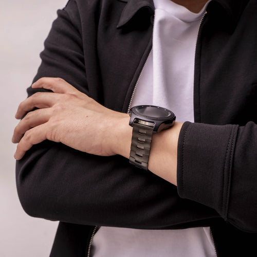 Polar Grit X Titanium Grain Strap (Flat Clasp) (Graphite)