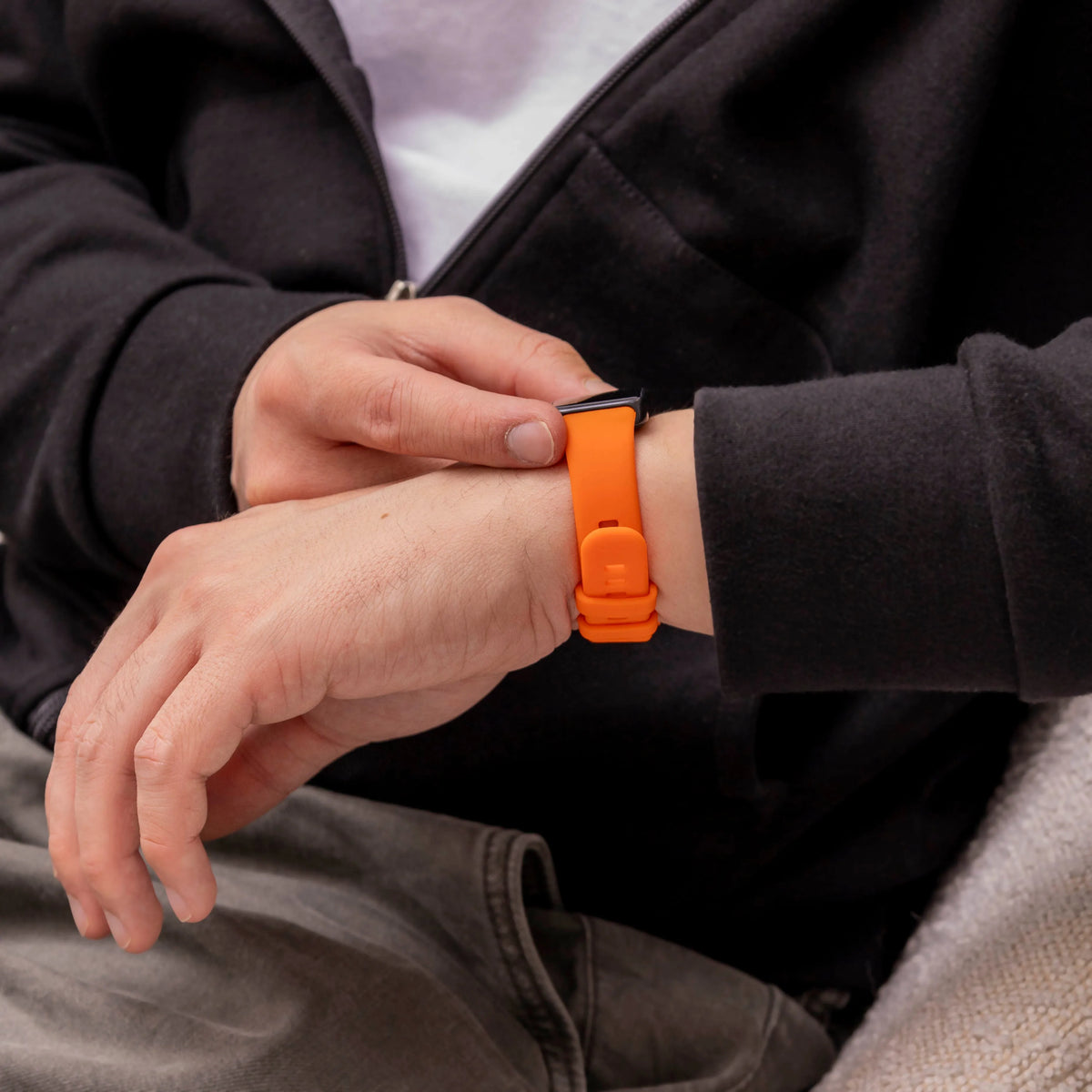 Silicone Strap, orange, lifestyle photo