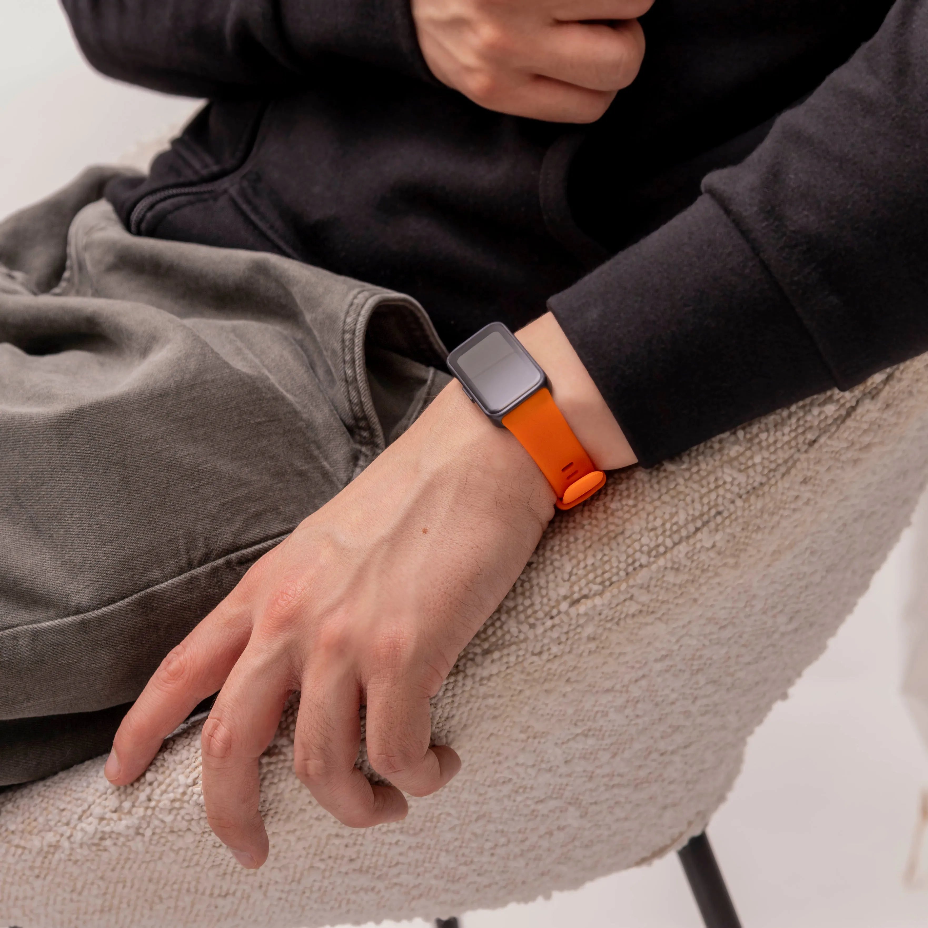 Silicone Strap, orange, lifestyle photo