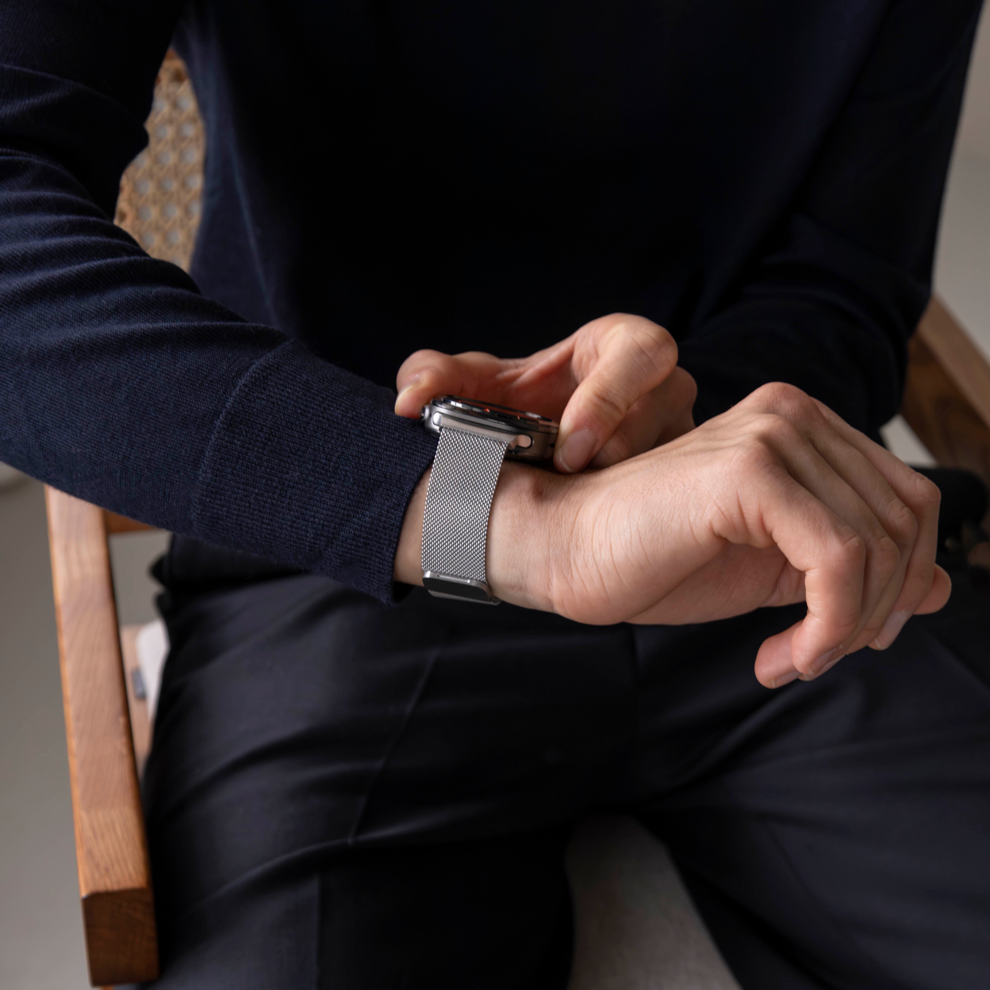 Bandz Samsung Galaxy Watch Ultra 2 Milanese Loop Strap (Silver)