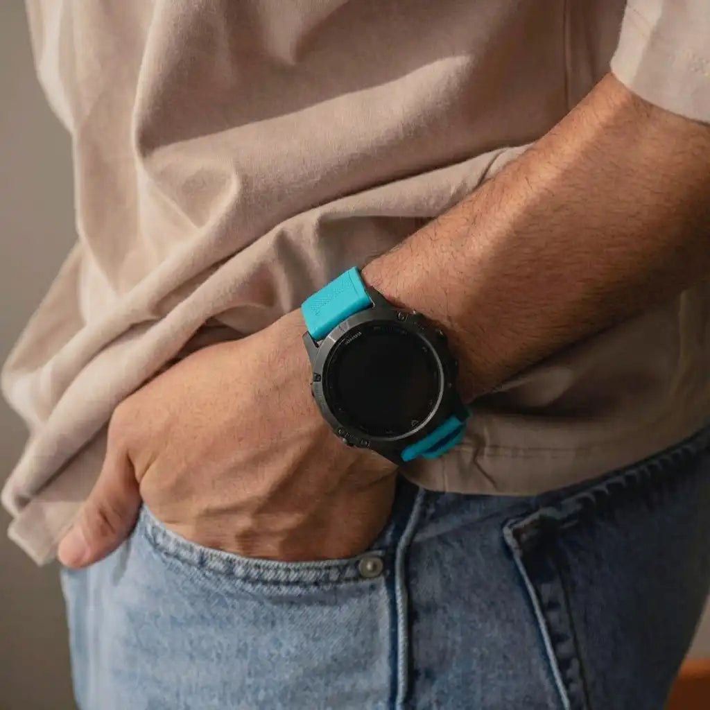 Garmin Quatix 8 Pro - 47mm Silicone Strap (Light Blue)