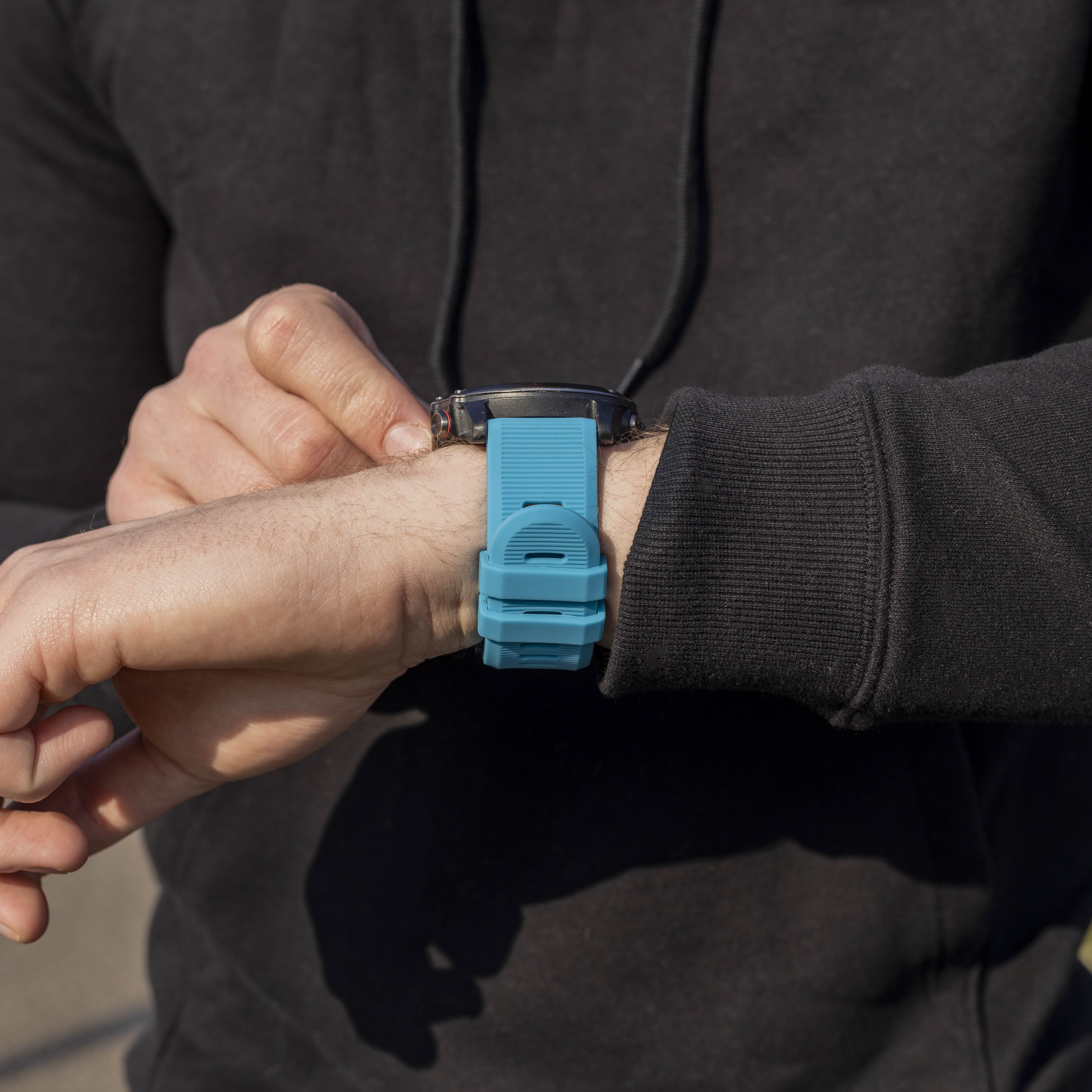Garmin Fenix 5x/6x Silicone Strap (Light Blue)