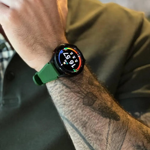 Twill Silicone Strap, army green, lifestyle photo