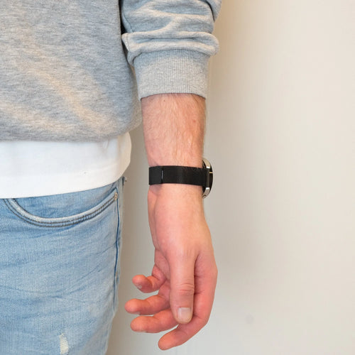 Milanese Loop Strap, black, lifestyle photo