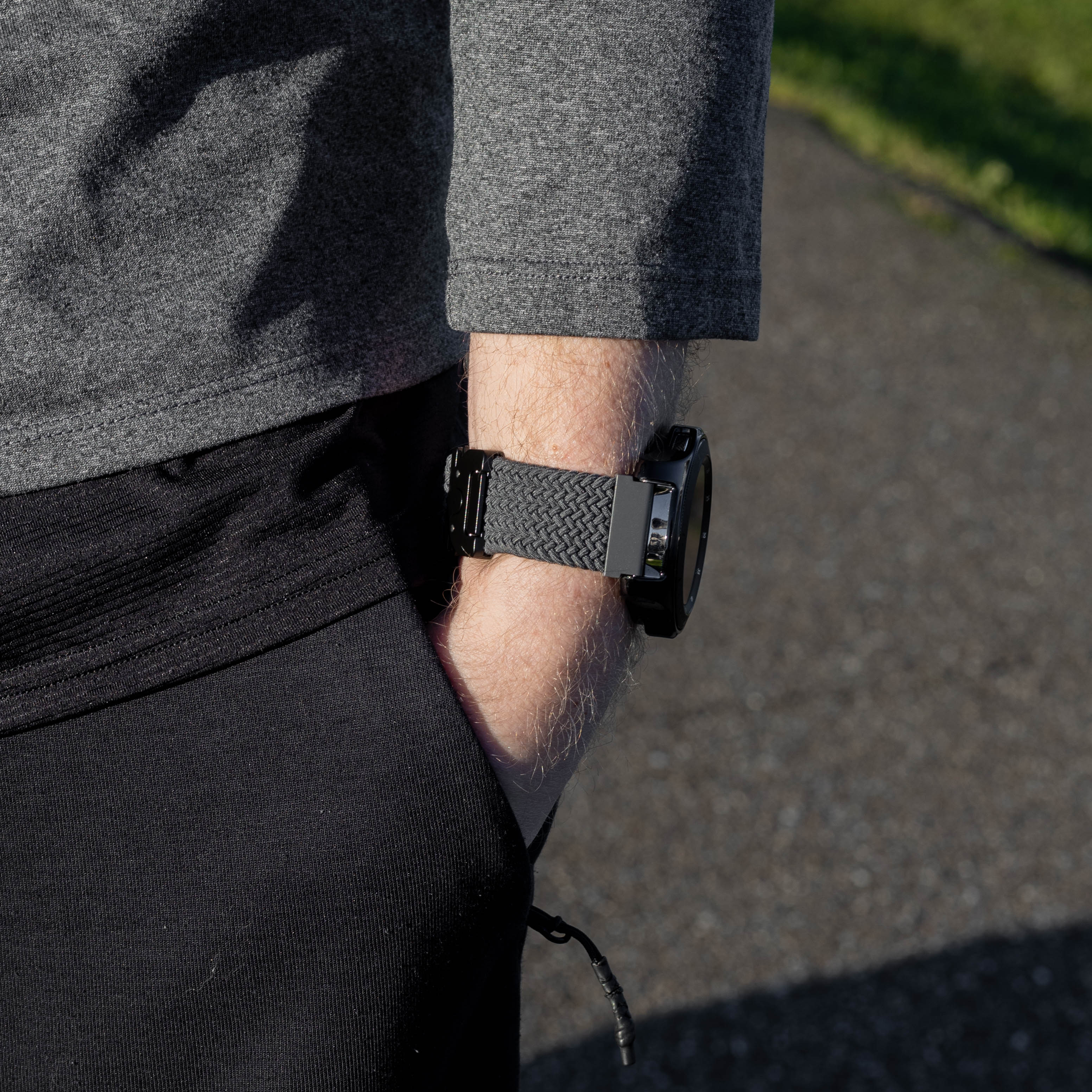 Garmin Vivoactive 4 Braided Strap with P-Buckle (Grey)