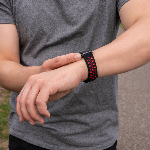 Samsung Galaxy Watch 8 - 40mm Sport Strap (Black/Red)