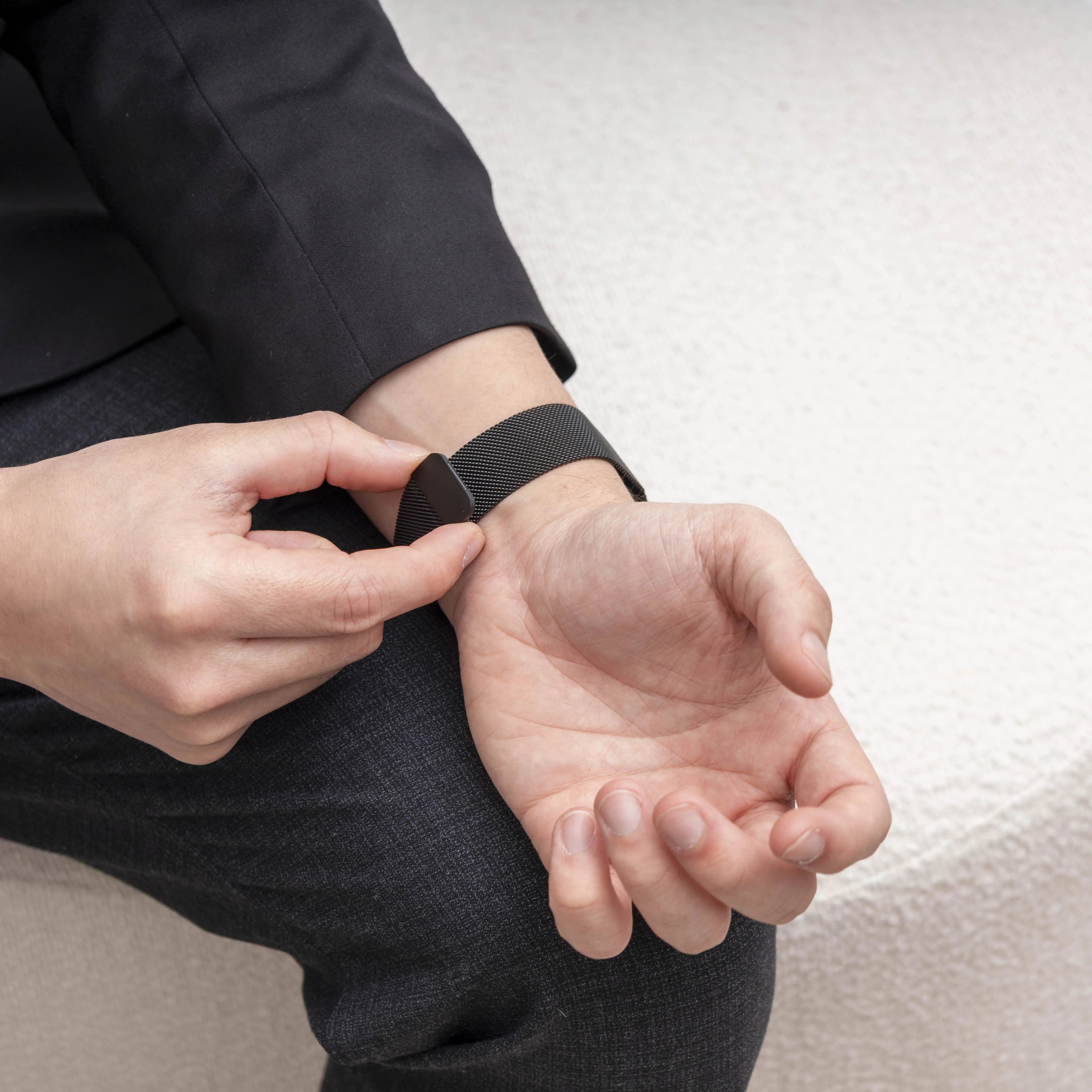 Milanese Strap, black, lifestyle photo