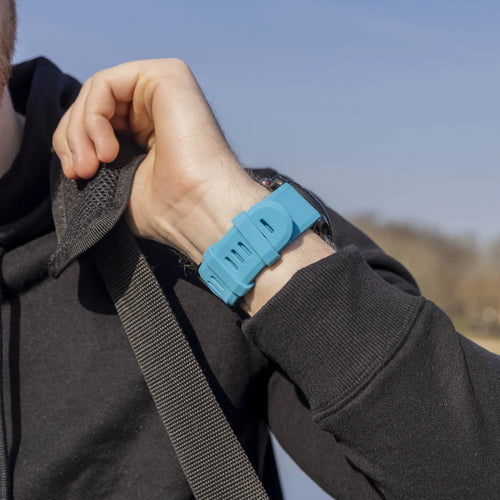 Silicone Strap, light blue, lifestyle photo