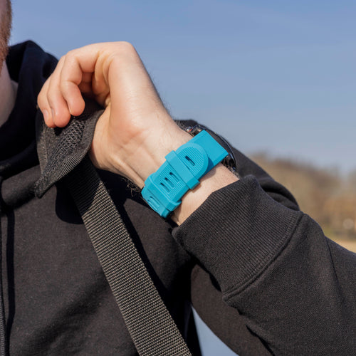 Garmin Quatix 3 / 6x / 7x Solar Silicone Strap (Light Blue)