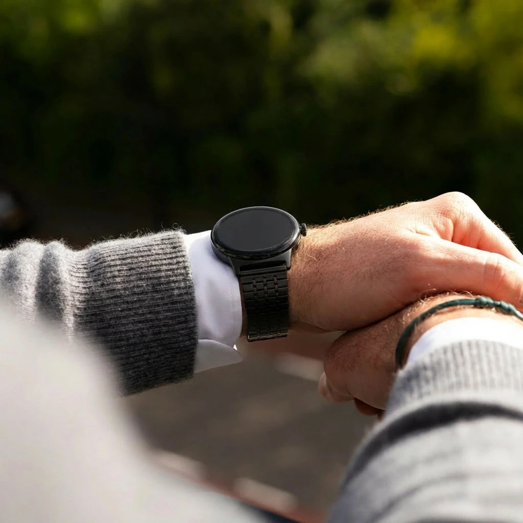 Google Pixel Watch 3 - 45mm Stainless Steel Strap (Black)