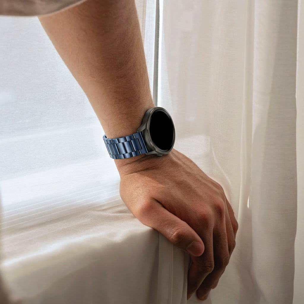Bandz Garmin Vivomove Style Steel Strap 'Classic' (Blue)