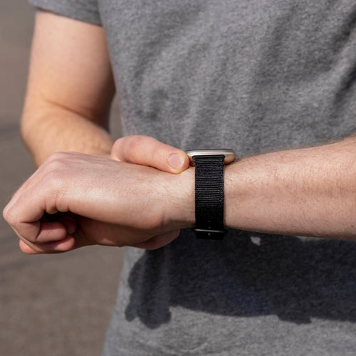 Fitbit Sense Nylon Strap with Buckle (Black)