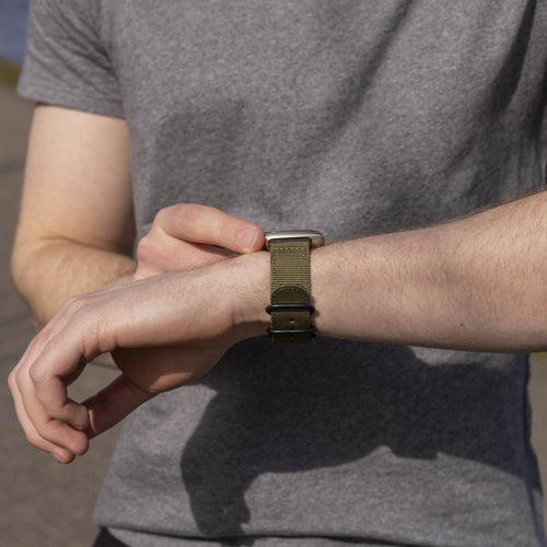 Fitbit Sense Nylon Strap with Buckle (Green)