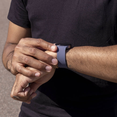 Silicone Strap, grey-blue, lifestyle photo