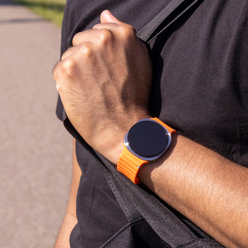 Samsung Galaxy Watch 9 - 40mm Wave Silicone Strap (Orange)
